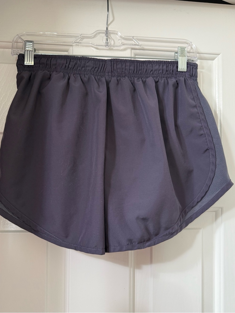 Nike Dri-fit Women's Purple Grey Athletic Shorts -size Medium